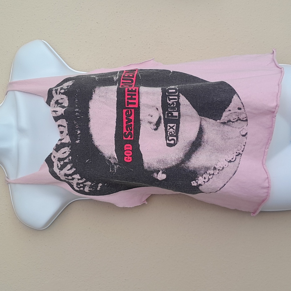 God Save The Queen Pink Graphic Tank Top punk rock